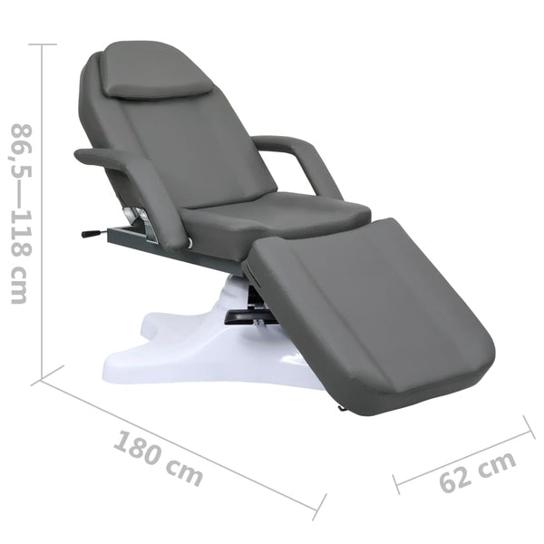 vidaXL Massage Table Grey 180x62x(86.5-118) cm