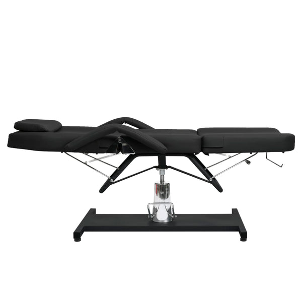 vidaXL Massage Table Black 180x62x(87-112) cm