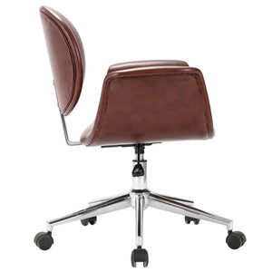 vidaXL Swivel Dining Chairs 6 pcs Faux Leather Brown
