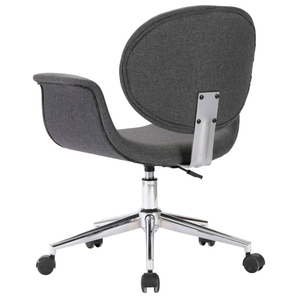 vidaXL Dining Chairs 2 pcs Swivel Grey Fabric