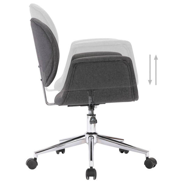 vidaXL Swivel Dining Chairs 6 pcs Grey Fabric