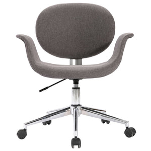 vidaXL Swivel Dining Chairs 2 pcs Grey Fabric