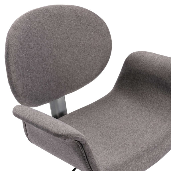 vidaXL Swivel Dining Chairs 2 pcs Grey Fabric