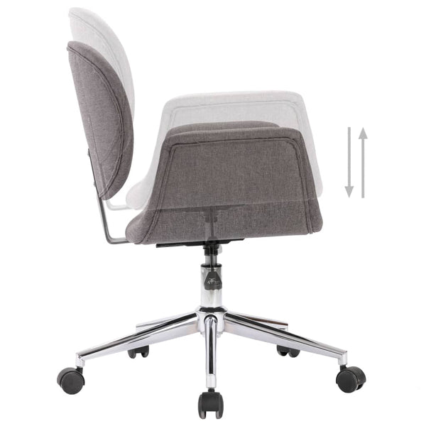 vidaXL Swivel Dining Chairs 6 pcs Grey Fabric