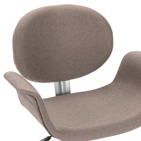 vidaXL Dining Chairs 2 pcs Swivel Taupe Fabric