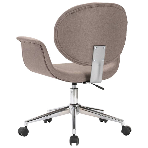 vidaXL Swivel Dining Chairs 6 pcs Taupe Fabric