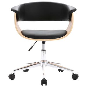 vidaXL Dining Chairs 2 pcs Swivel Black Faux Leather