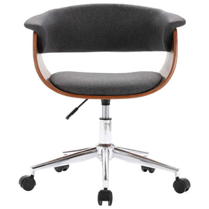 vidaXL Swivel Dining Chairs 6 pcs Grey Fabric
