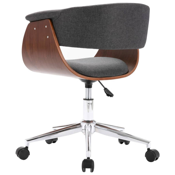 vidaXL Swivel Dining Chairs 6 pcs Grey Fabric