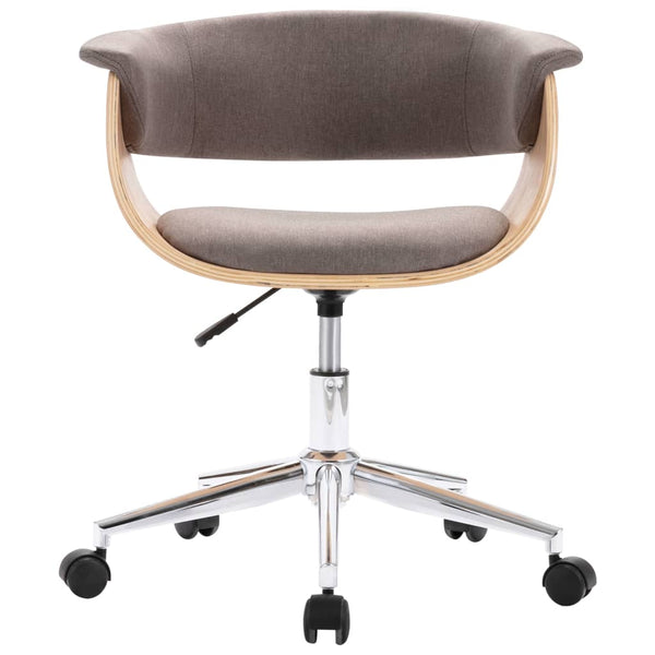 vidaXL Swivel Dining Chairs 4 pcs Taupe Fabric