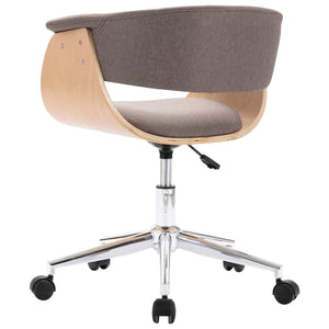 vidaXL Swivel Dining Chairs 4 pcs Taupe Fabric