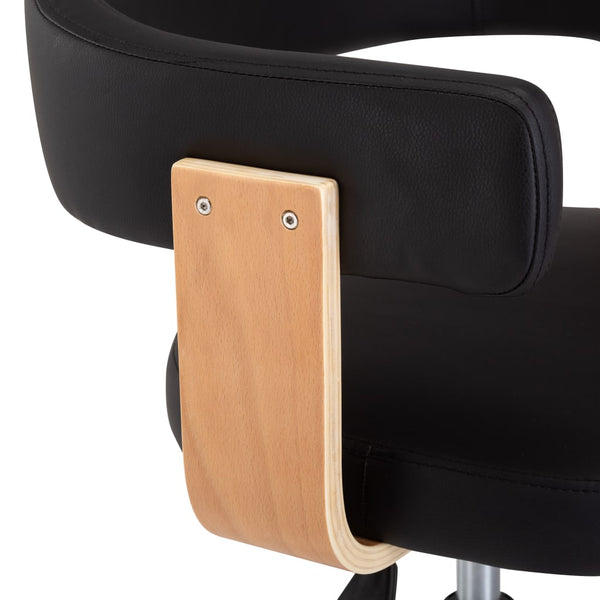 vidaXL Dining Chairs 2 pcs Swivel Black Faux Leather