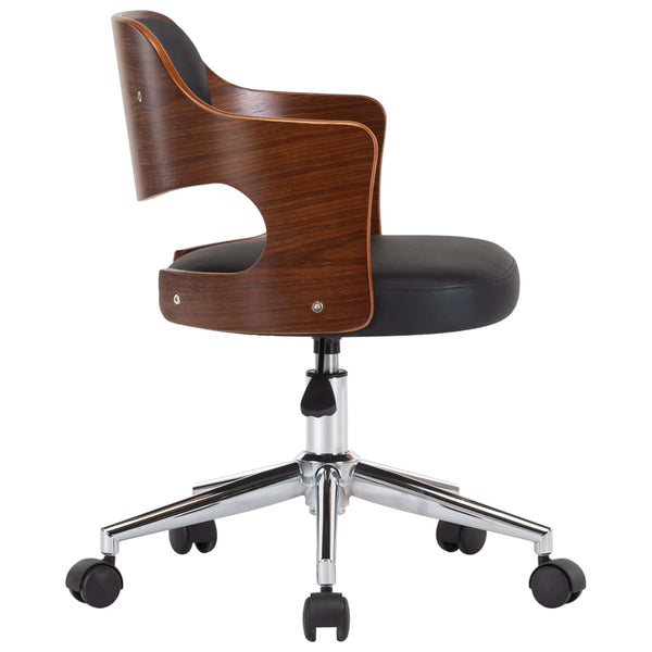 vidaXL Dining Chairs 4 pcs. Swivel Bentwood and Faux Leather