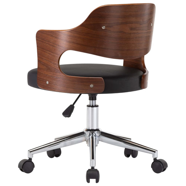 vidaXL Dining Chairs 4 pcs. Swivel Bentwood and Faux Leather