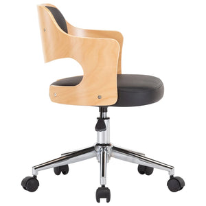 vidaXL Dining Chairs 4 pcs. Swivel Bentwood and Faux Leather