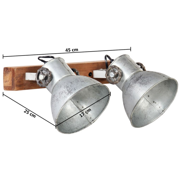 Wandlampe Industriestil Silber 45x25 cm E27