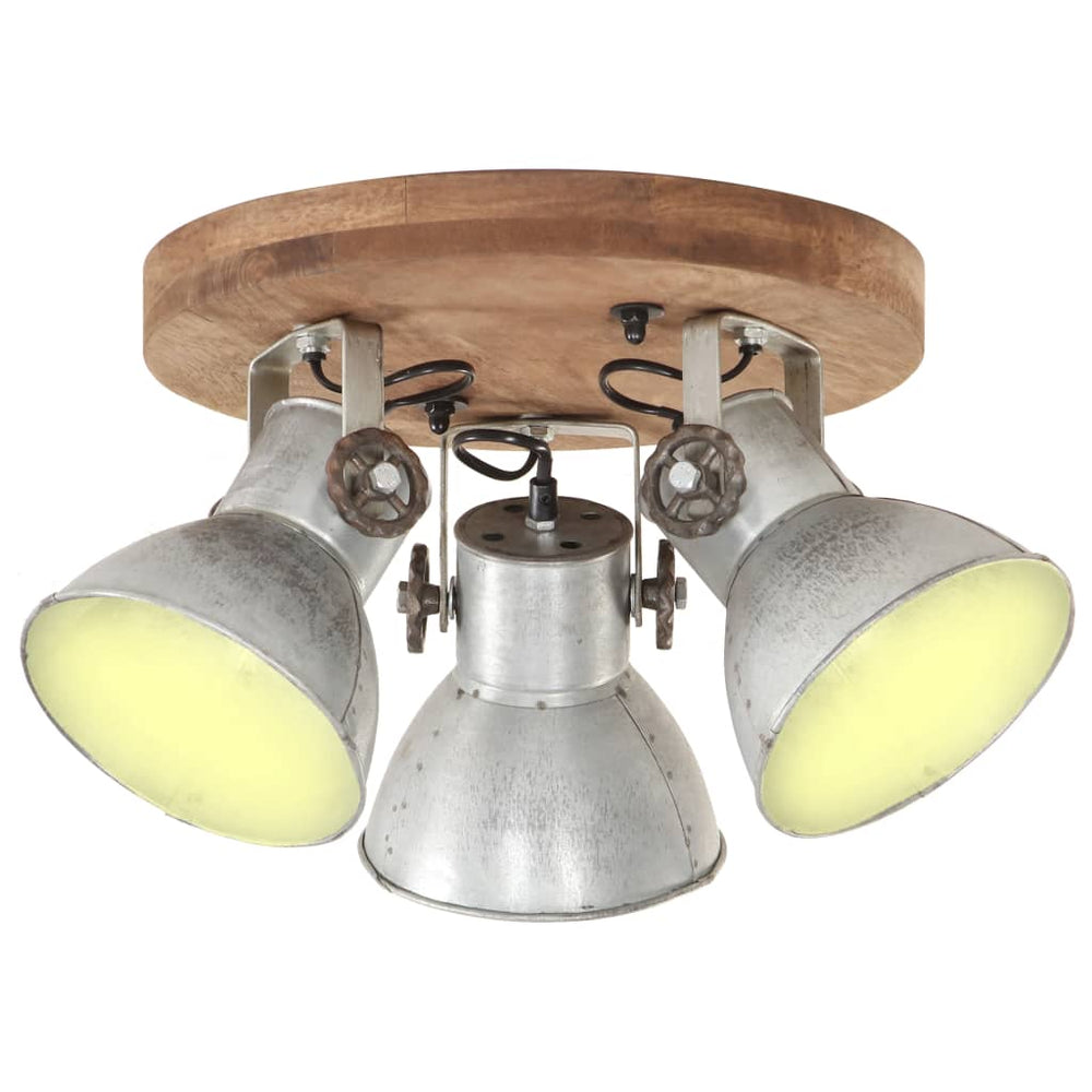 Industrie Deckenlampe Silber 42x27 cm E27