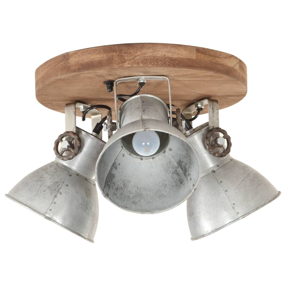 Industrie Deckenlampe Silber 42x27 cm E27