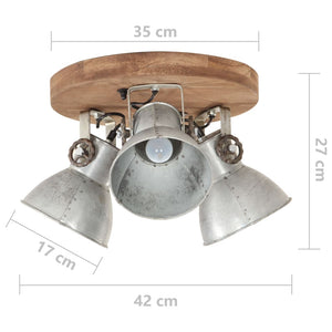 Industrie Deckenlampe Silber 42x27 cm E27