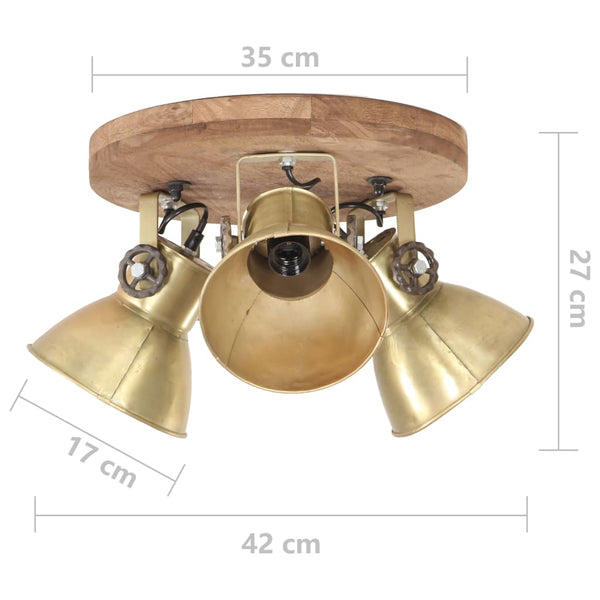 Industrie Deckenlampe Messing 42cm