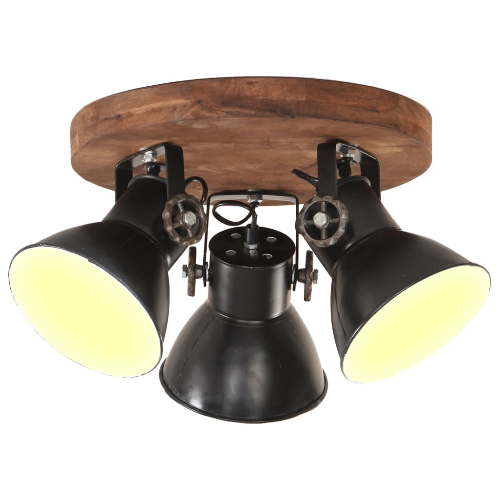 Industrielle Deckenlampe Schwarz E27