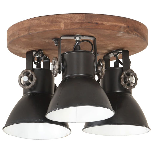 Industrielle Deckenlampe Schwarz E27