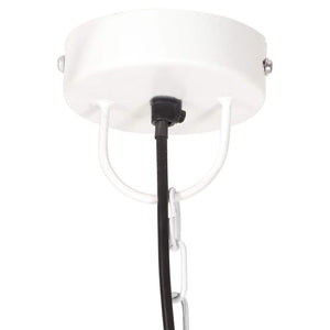 Weiße Hängelampe im Industriestil, 30 cm
