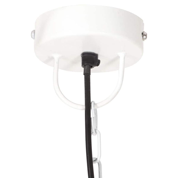Weiße Hängelampe im Industriestil, 30 cm