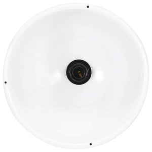 Weiße Hängelampe im Industriestil, 30 cm
