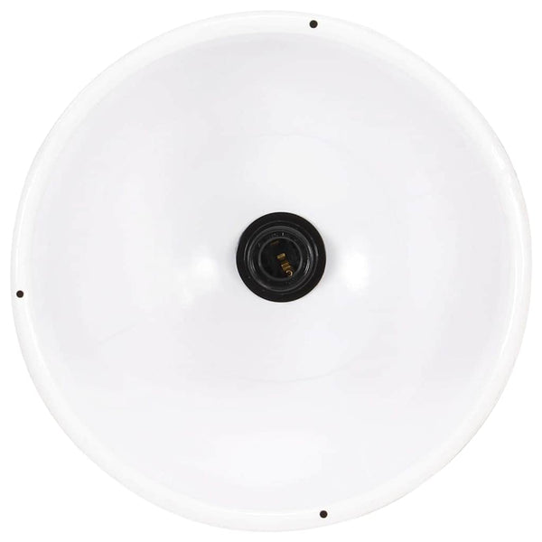 Weiße Hängelampe im Industriestil, 30 cm