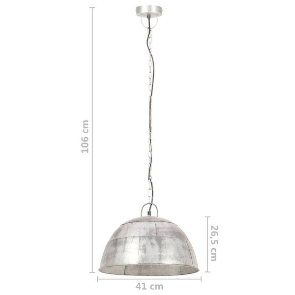 Vintage Hängelampe Silber 41cm E27
