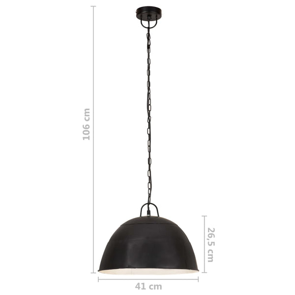 Vintage Hängelampe Schwarz 41cm E27