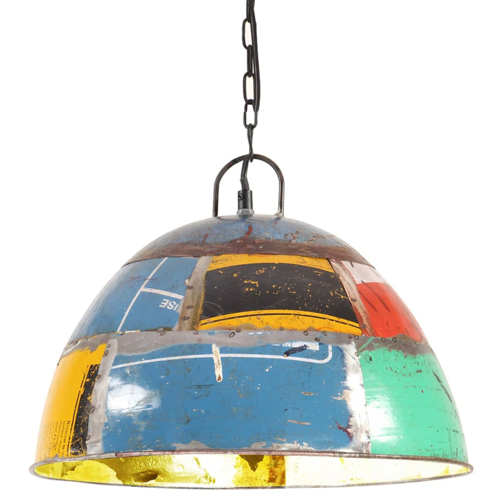 vidaXL Pendant Lamp Vintage Industrial Style 25 W Multicolor Round 41 cm E27