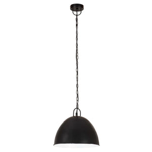 vidaXL Vintage Industrial Style Pendant Lamp 25 W Black Round 31 cm E27