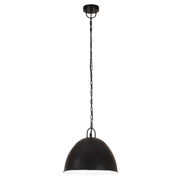 vidaXL Vintage Industrial Style Pendant Lamp 25 W Black Round 31 cm E27