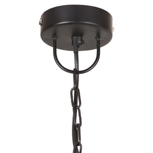 vidaXL Vintage Industrial Style Pendant Lamp 25 W Black Round 31 cm E27