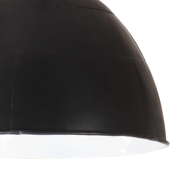 vidaXL Vintage Industrial Style Pendant Lamp 25 W Black Round 31 cm E27
