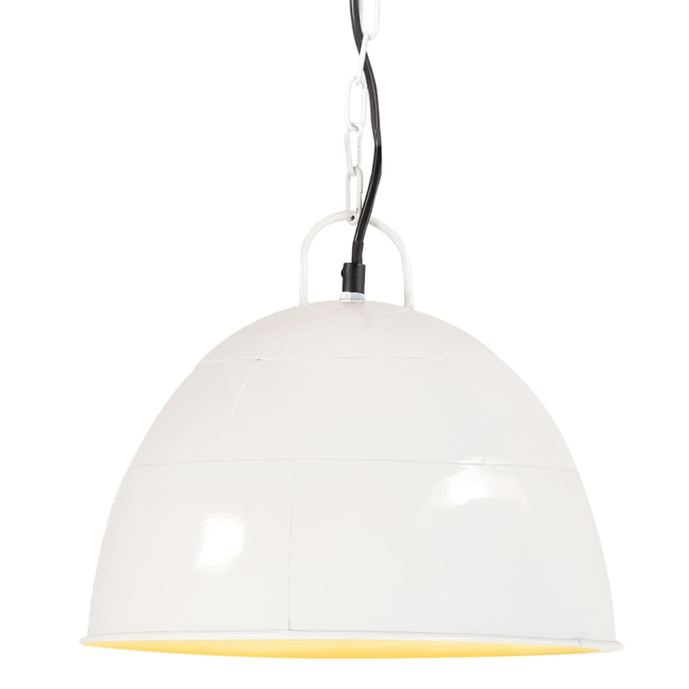vidaXL Vintage Industrial Style Pendant Lamp 25 W White Round 31 cm E27