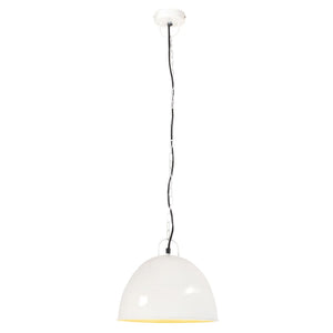 vidaXL Vintage Industrial Style Pendant Lamp 25 W White Round 31 cm E27