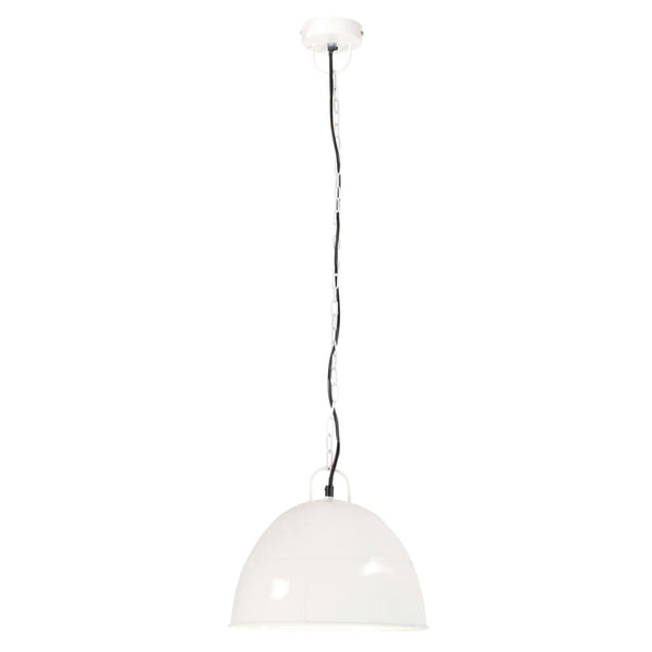 vidaXL Vintage Industrial Style Pendant Lamp 25 W White Round 31 cm E27