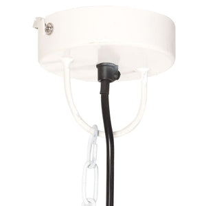 vidaXL Vintage Industrial Style Pendant Lamp 25 W White Round 31 cm E27