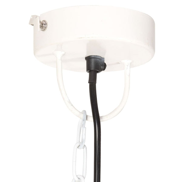 vidaXL Vintage Industrial Style Pendant Lamp 25 W White Round 31 cm E27