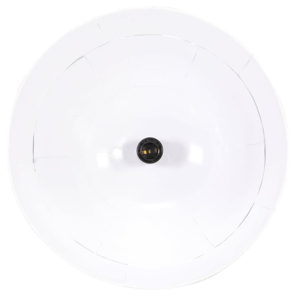 vidaXL Vintage Industrial Style Pendant Lamp 25 W White Round 31 cm E27