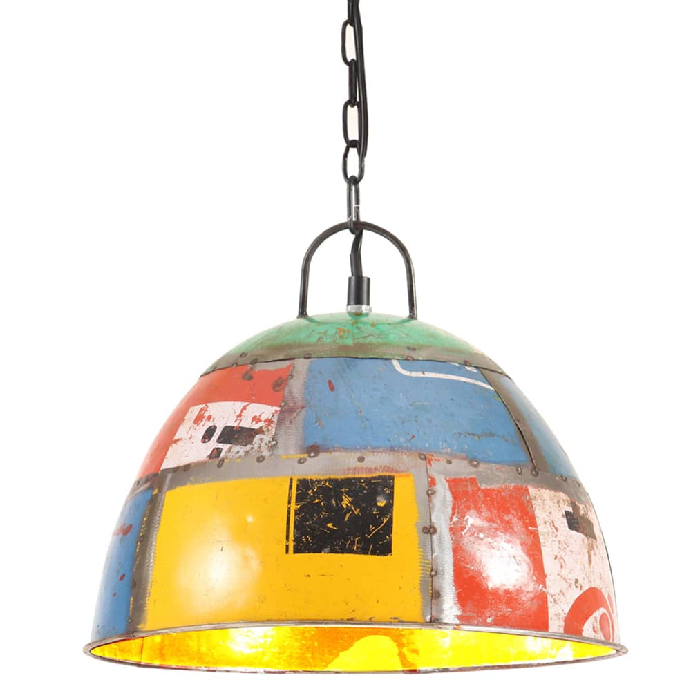 vidaXL Vintage Industrial Style Pendant Lamp 25 W Multicolor Round 31 cm E27