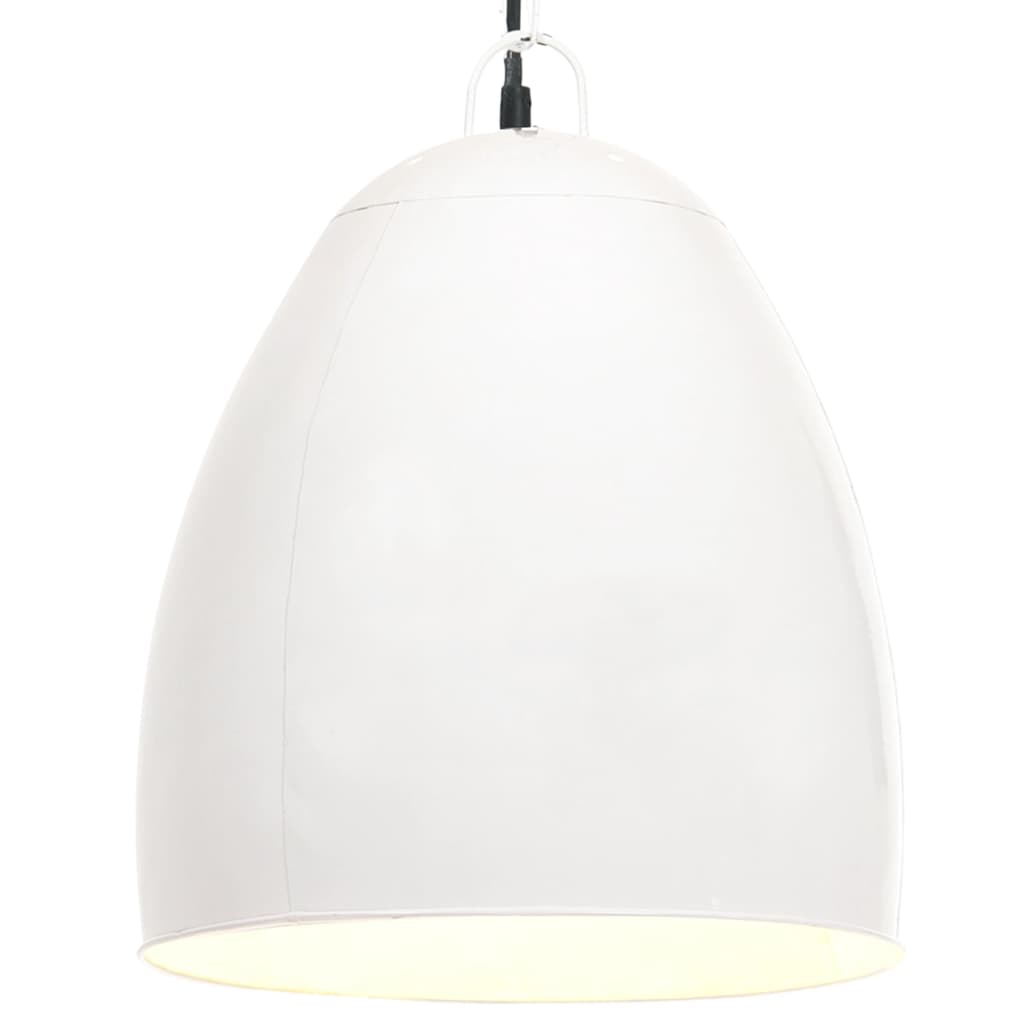 vidaXL Industrial Style Pendant Light 25 W White Round 42 cm E27