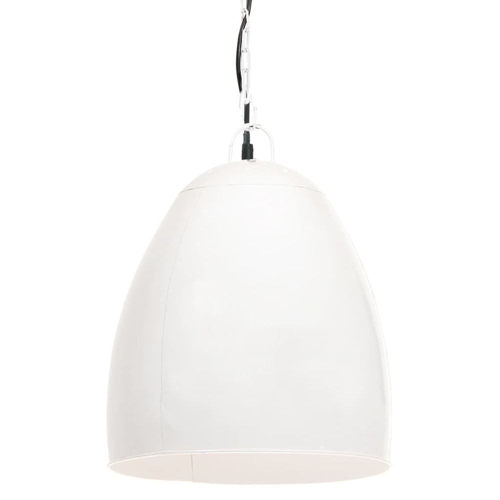 vidaXL Industrial Style Pendant Light 25 W White Round 42 cm E27