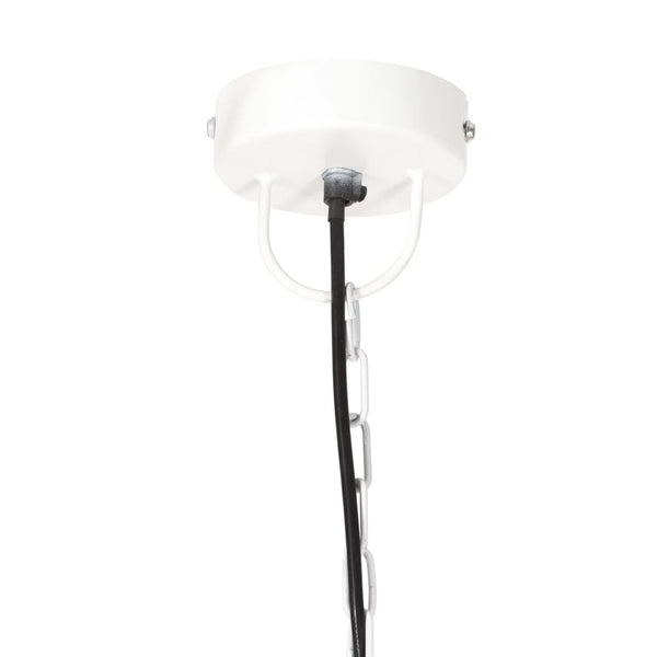 vidaXL Industrial Style Pendant Light 25 W White Round 42 cm E27