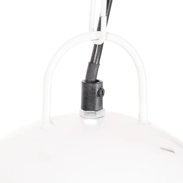 vidaXL Industrial Style Pendant Light 25 W White Round 42 cm E27
