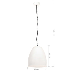 vidaXL Industrial Style Pendant Light 25 W White Round 42 cm E27