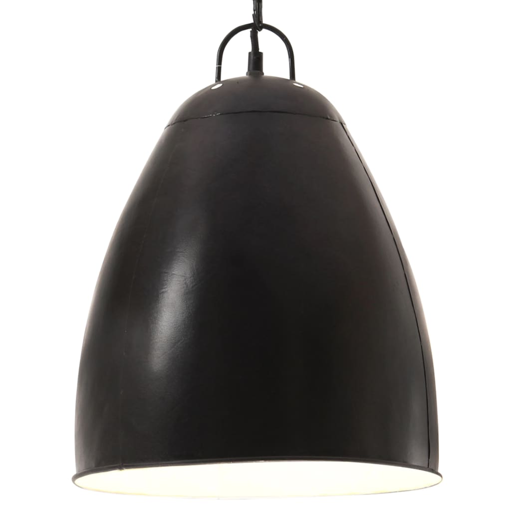 vidaXL Industrial Style Pendant Lamp 25 W Black Round 32 cm E27